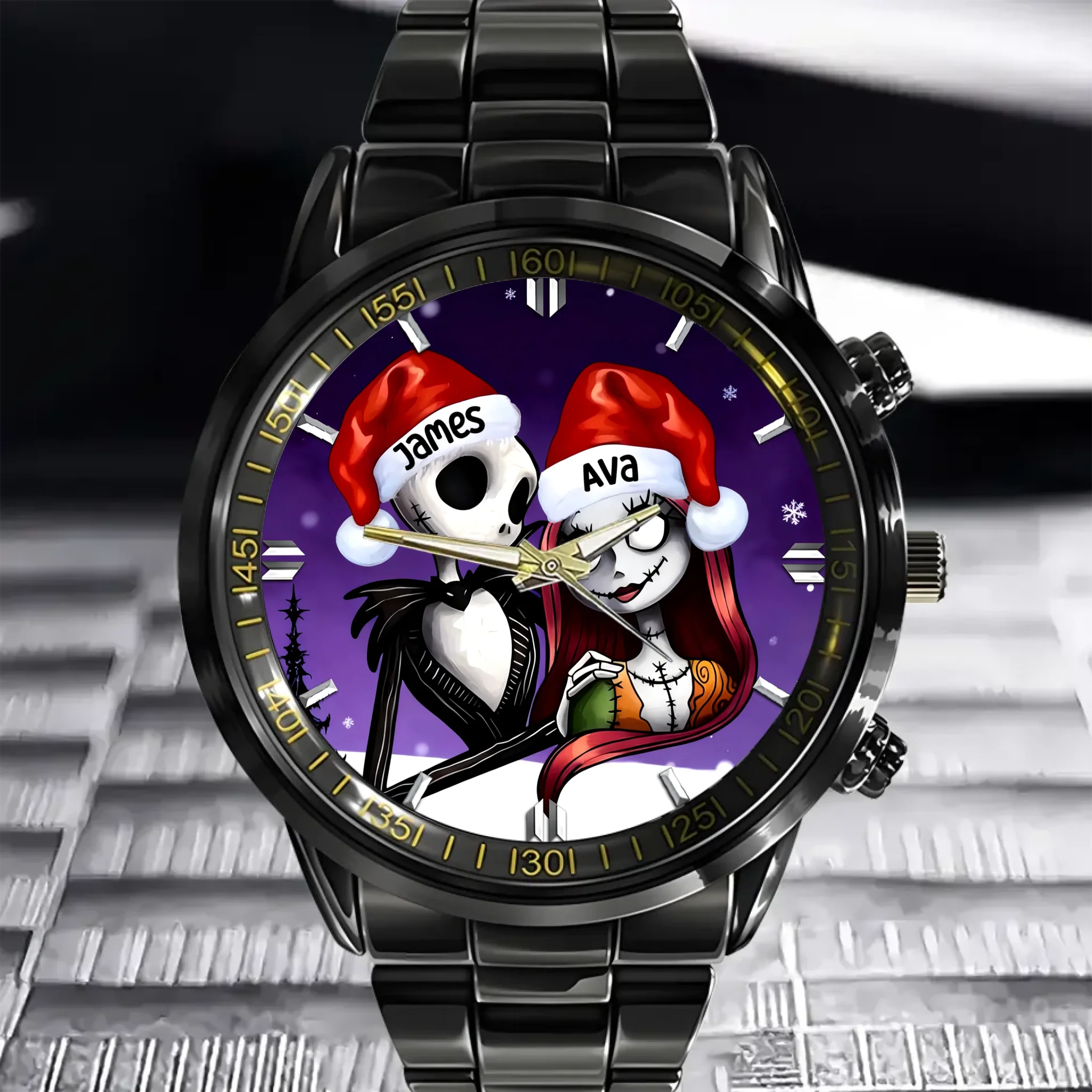 Ghost Couple Customized Watch - Personalized Names - Gift for Couple, Him/Her