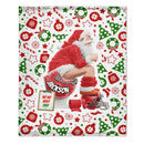 Santa Claus Customized Blanket - Personalized Names Flannel Blanket - Interesting Christmas Gift