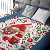 Santa Claus Customized Blanket - Personalized Names Flannel Blanket - Interesting Christmas Gift