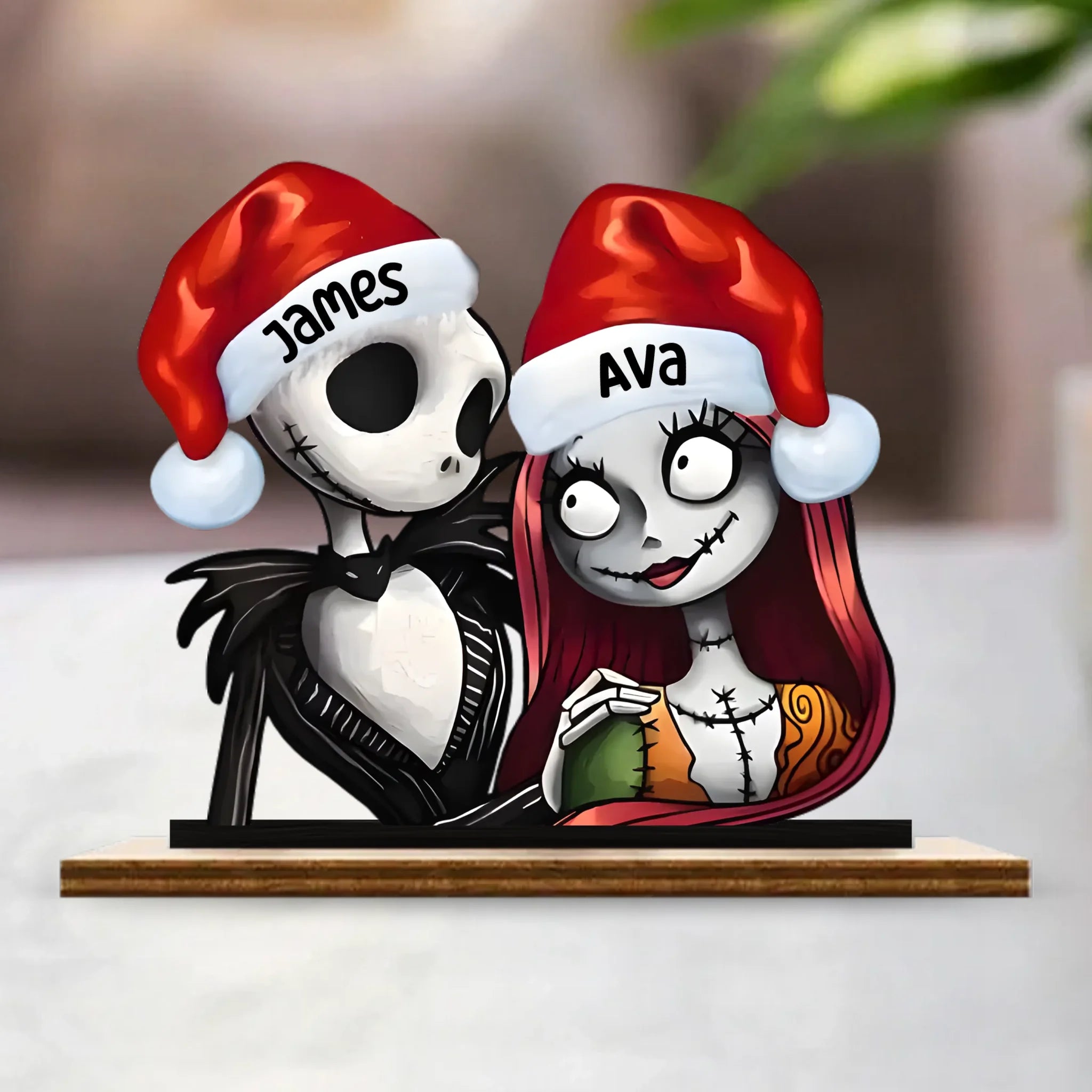 Ghost Couple Customized Wooden Plaque - Personalized Names - Gift for Couple, Him/Her