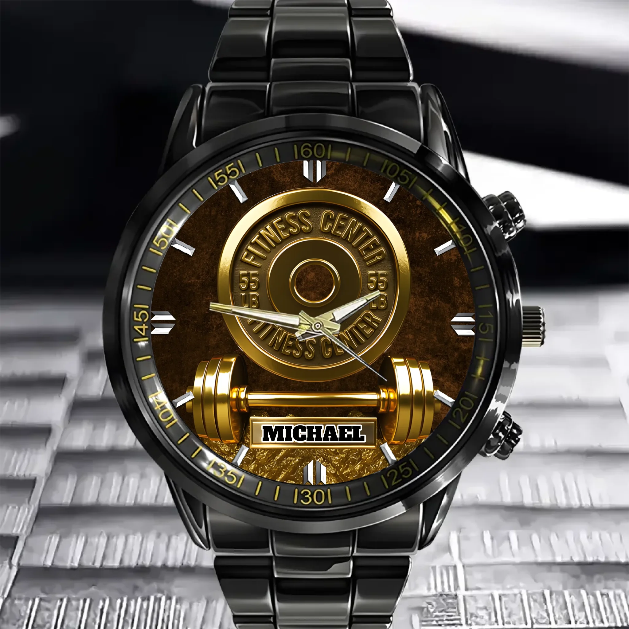 🏋️Barbell Spirit Customized Watch – Personalized Name - Gift For Fitness Lovers