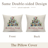 🎄Customized Christmas Tree Photo Throw Pillow - Personalized 6 Photos - Gift for Family