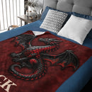 🐲Customized Dragon Themed Blanket - Personalized Name - Gift For Dragon Lovers