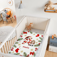 Customized Christmas Blanket - Personalized Character, Initial and Name - Christmas Gifts For Baby, Kid, Friend, Family