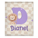 Customized Horse Fantasy Unicorn Cute Animal Blanket - Personalized Name and Initial Letter - Gift For Boys, Girls