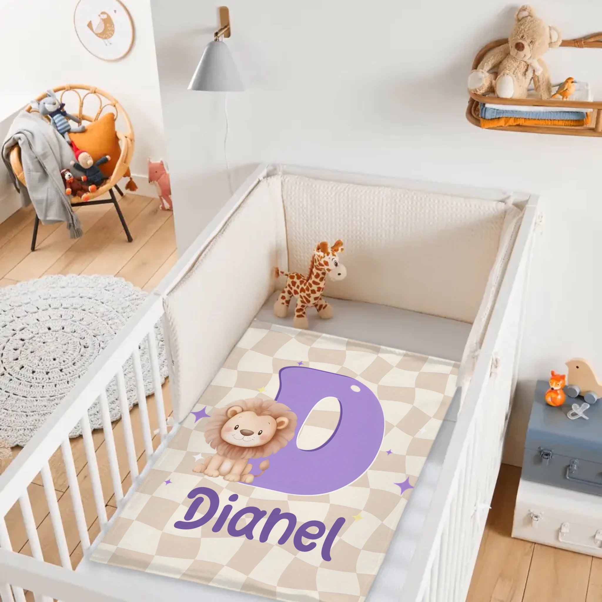 Customized Horse Fantasy Unicorn Cute Animal Blanket - Personalized Name and Initial Letter - Gift For Boys, Girls