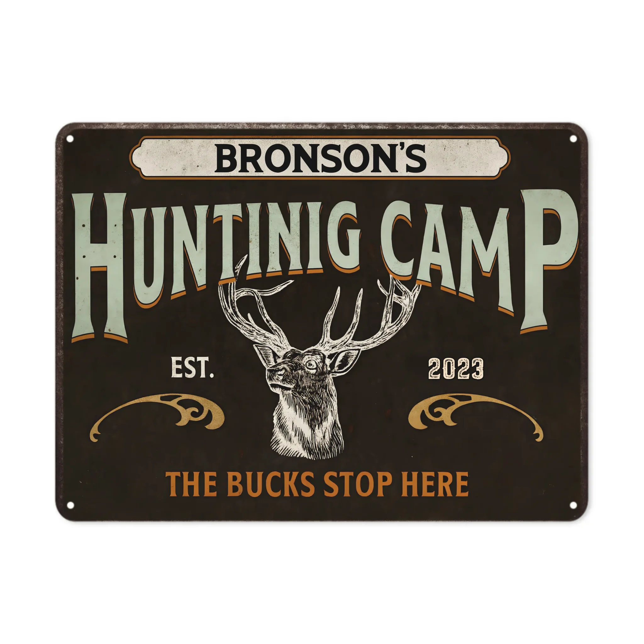 Customized Hunting Decorative Painting - Personalized Title Metal Sign - Special Gifts For Hunters