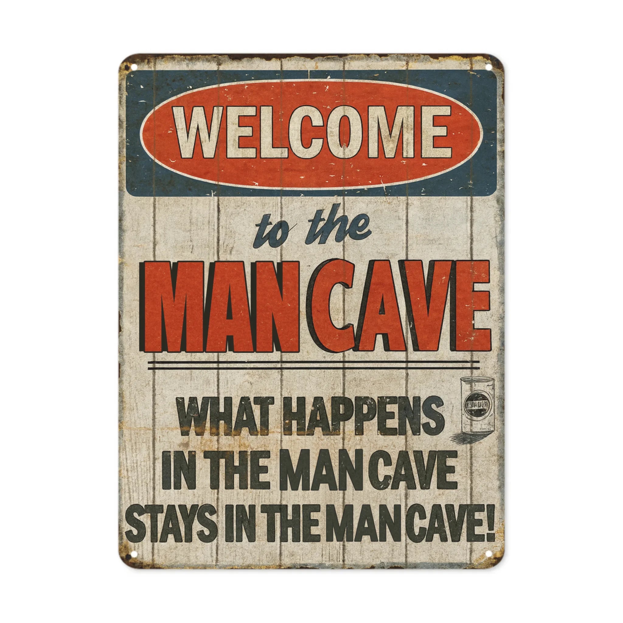 Welcome To The Man Cave Customized Painting - Personalized Name Metal Sign - Gift For Husbands, Fathers