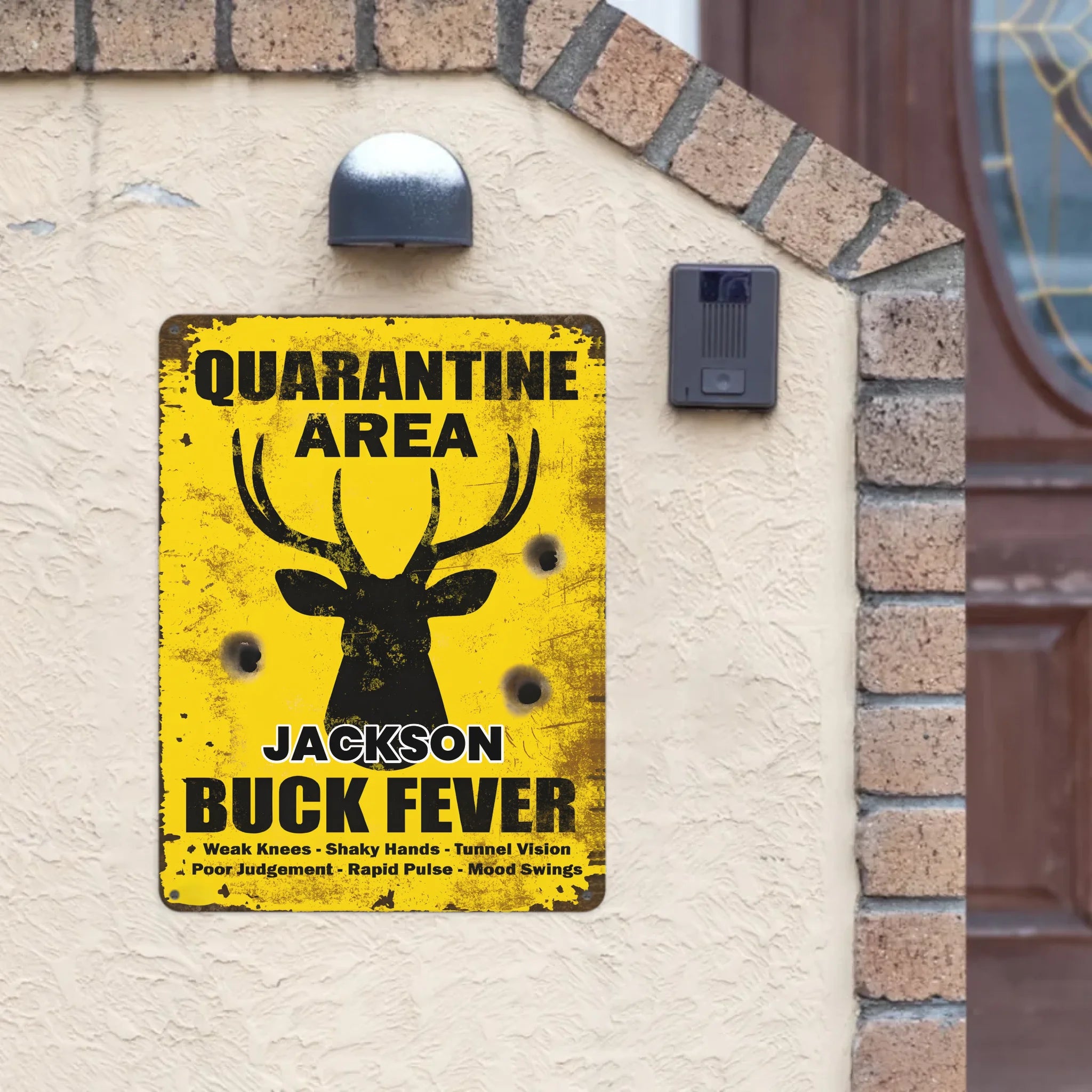 "BUCK FEVER" Customized Painting - Personalized Name Metal Sign - Hunter's Gift
