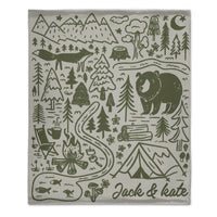 ⛺️Customized Camping Blanket - Personalized Names - Adventure Couple Keepsake