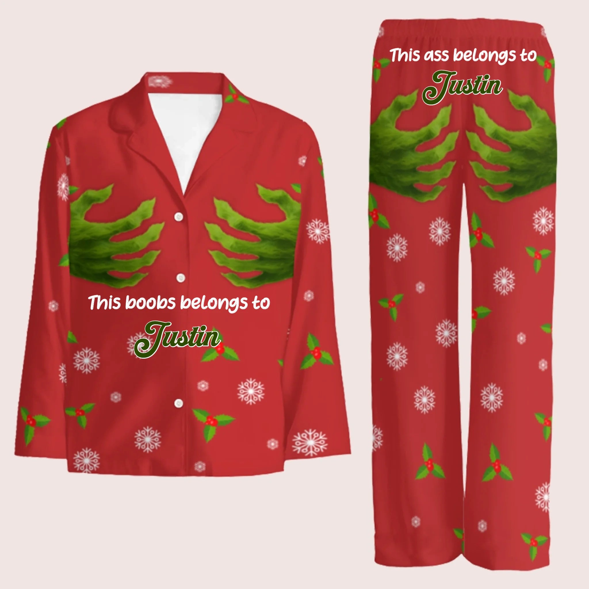 This Ass Belong To Him Customized Pajama - Personalized Name Fun Pajamas – A Unique Gift for Her