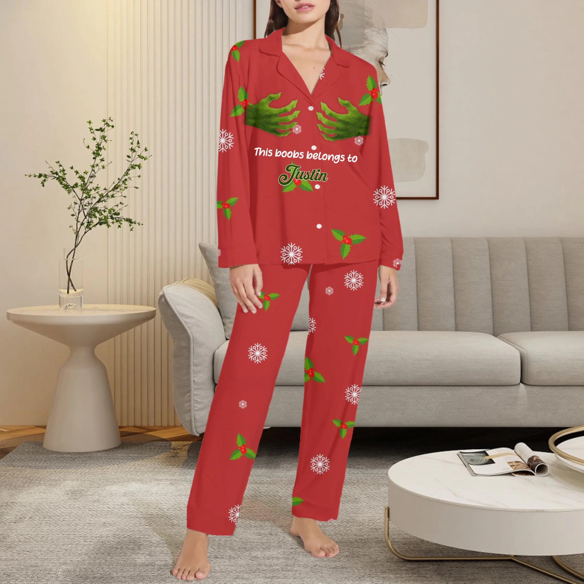 This Ass Belong To Him Customized Pajama - Personalized Name Fun Pajamas – A Unique Gift for Her
