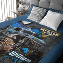 Custom Shark Truck Blanket – Personalized Monster Jam Blanket – Gift for Boys