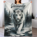 Customized Forest Tiger Blanket - Personalized Name - Gift For Tiger Lovers
