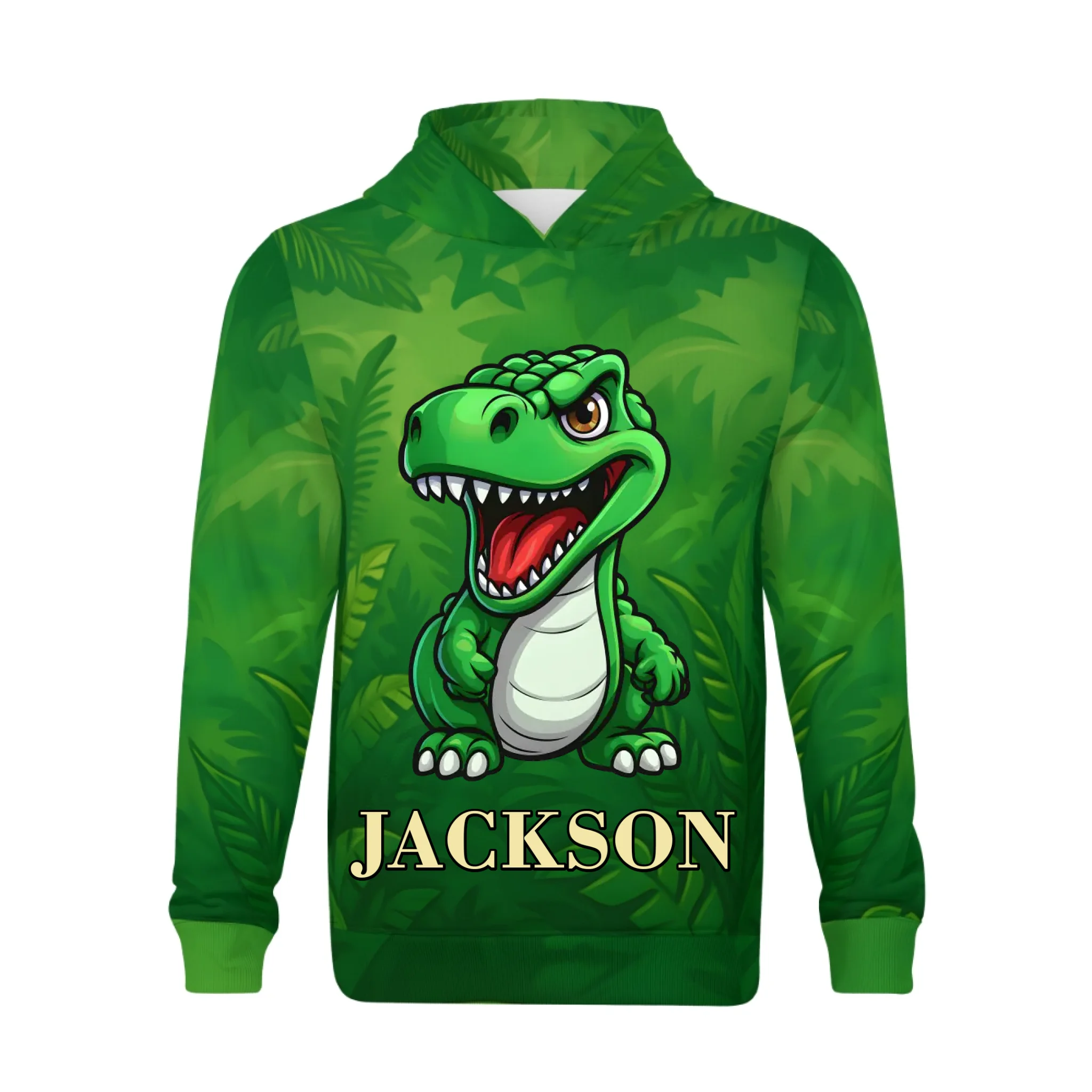 Custom Dinosaur Series Kid Hoodie – Personalized Name Clothing – Special Gift for Kids & Teens