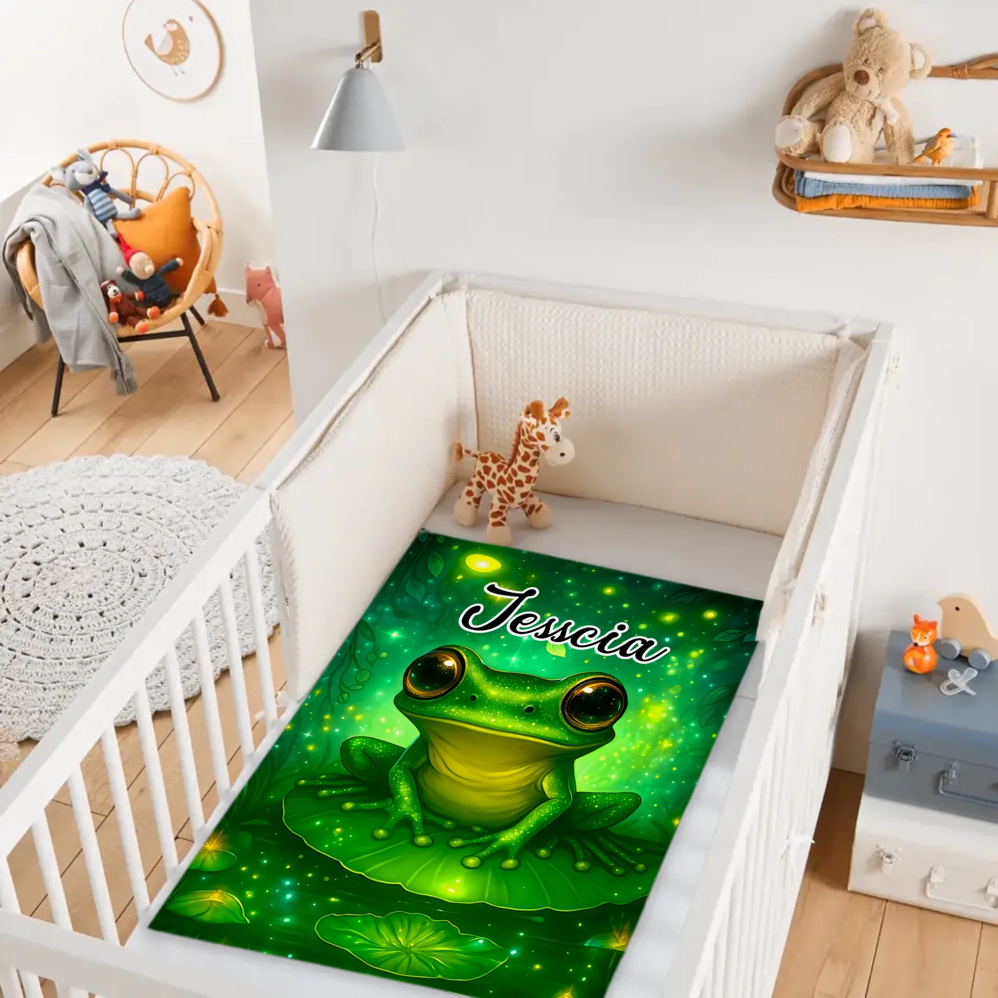 🐸Custom Trippy Frog Blanket – Personalized Name – Gift for Frog Lovers