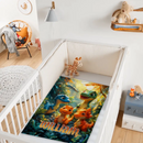 Personalized Dino Friends Blanket – Custom Name Baby Dinosaur Playtime Throw – Gift for Boys & Girls