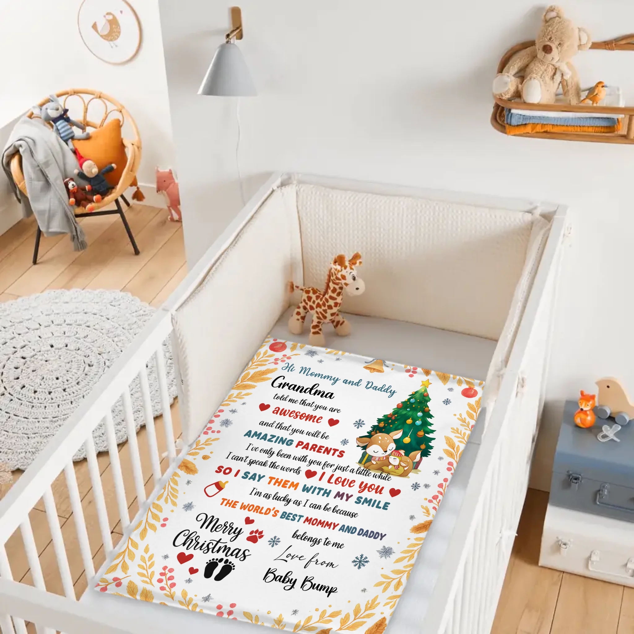 Baby Dear We Love You Custom Blanket – Personalized Names - A Gift For Baby, Kids, Children