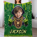 Customized Photo Christmas Blanket - Personalized Photo and Name - Christmas Gift For Kids, Friends