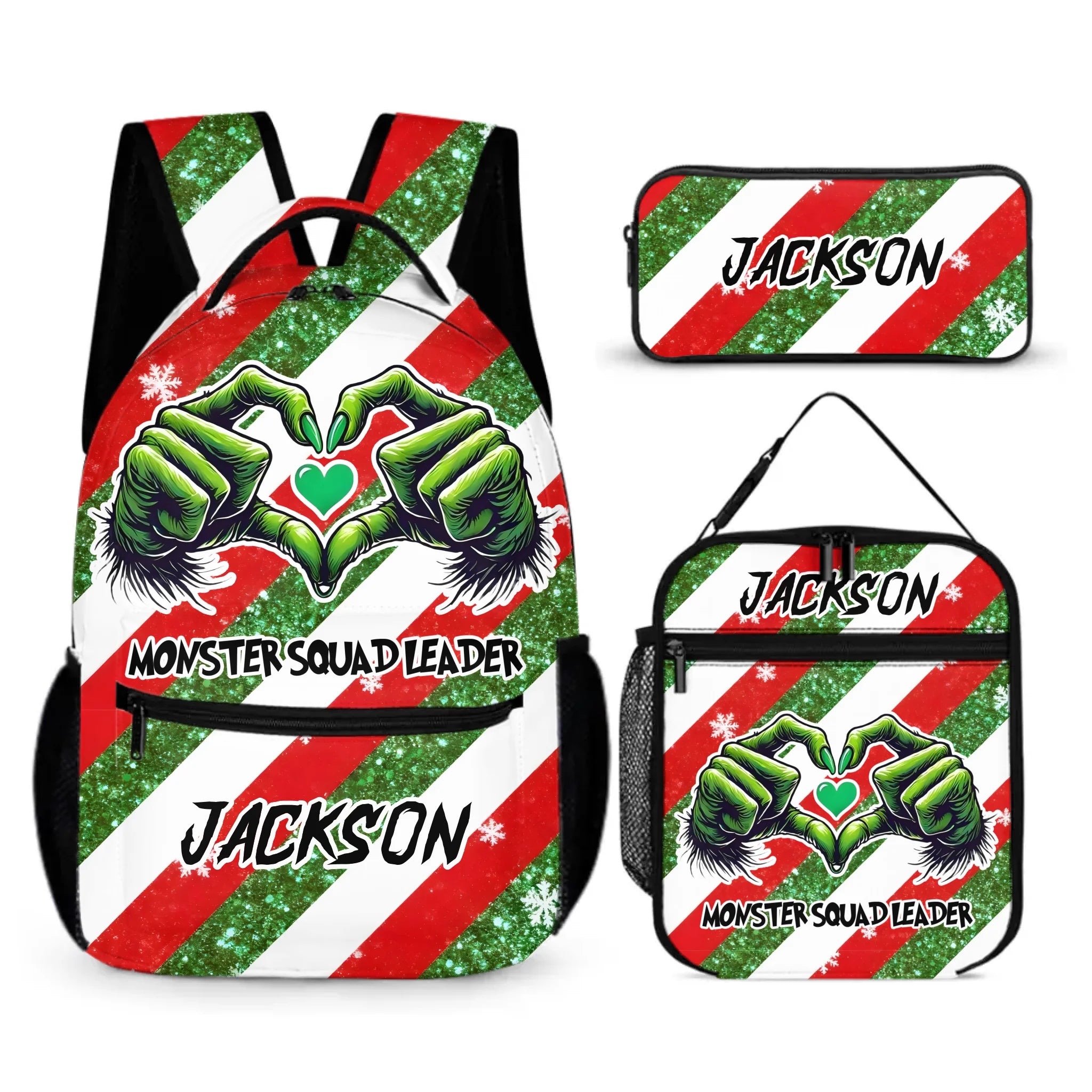 Monster Squad Leader  Customized Backpack - Personalized Title and Name - Christmas Gift For Kids, Children