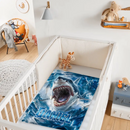 Custom Shark Blanket – Personalized Realistic Ocean Shark Throw – Gift for Boys