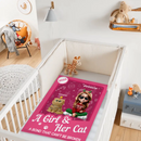 A Girl/Boy & Her/His Cats Has Unbreakable Bond Custom Blanket - Personalized Cartoon Characters - Christmas Gift For Cat Lovers