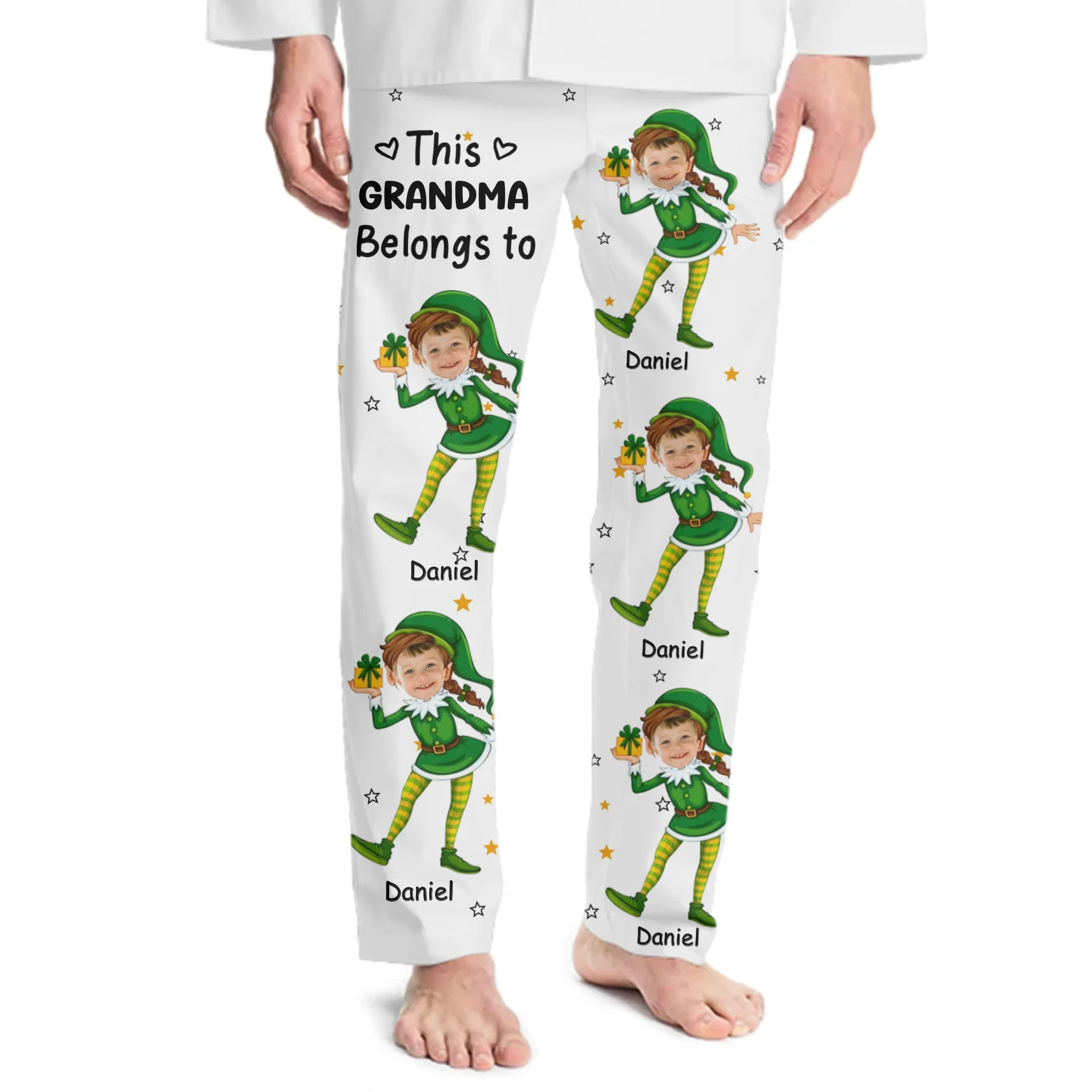 This Grandma Belongs To Kids Customized Pajama Pants - Personalized Unload Photos And Name - Gift For Grandparents, Family