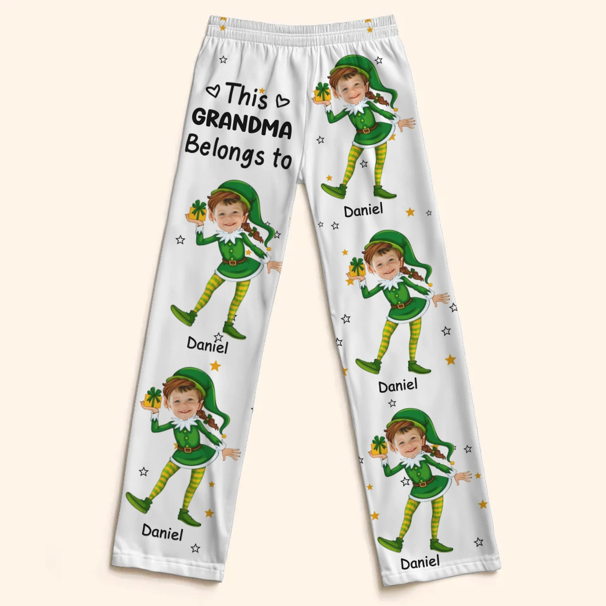 This Grandma Belongs To Kids Customized Pajama Pants - Personalized Unload Photos And Name - Gift For Grandparents, Family