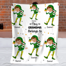 This Grandma Belongs To Kids Customized Blanket - Personalized Unload Photos And Name - Gift For Grandparents, Family