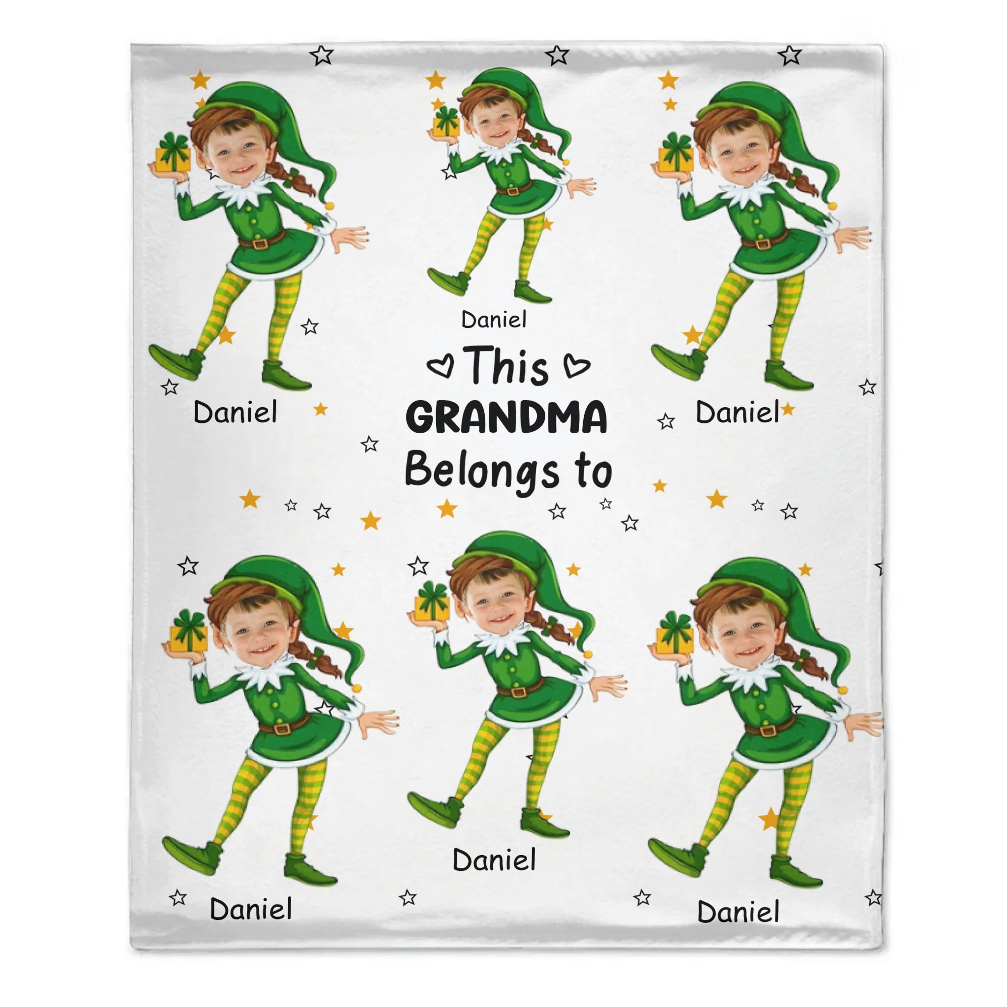 This Grandma Belongs To Kids Customized Blanket - Personalized Unload Photos And Name - Gift For Grandparents, Family