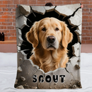 Custom Dog Blanket – Personalized 3D Wall-Breaking Pet Throw