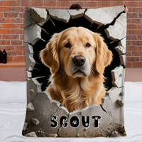 Custom Dog Blanket – Personalized 3D Wall-Breaking Pet Throw
