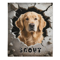 Custom Dog Blanket – Personalized 3D Wall-Breaking Pet Throw