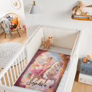 Customized Unicorn Princess Blanket - Personalized Name and Photo Soft Flannel Blanket - A Gift For Daughters, Girls