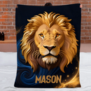 Custom Lion Blanket – Personalized Safari Lion Throw