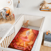 Custom Ballerina Blanket – Personalized Ballet Dancer Throw – Gift for Girls