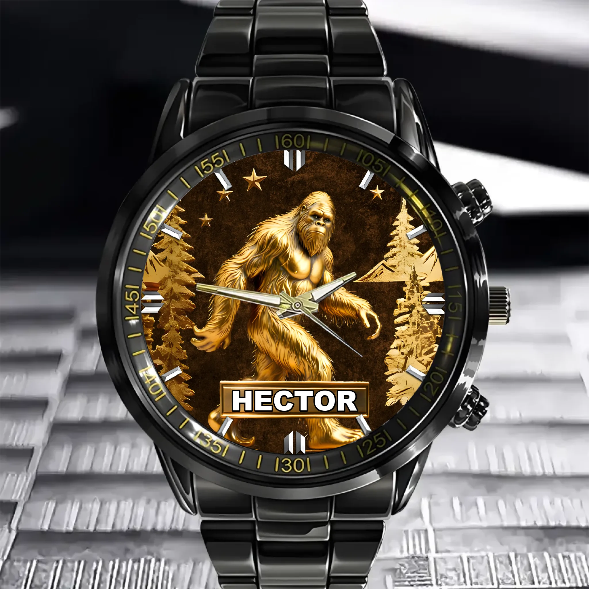 Custom Jolly Sasquatch Watch - Personalized Name - Gift for Bigfoot Seekers