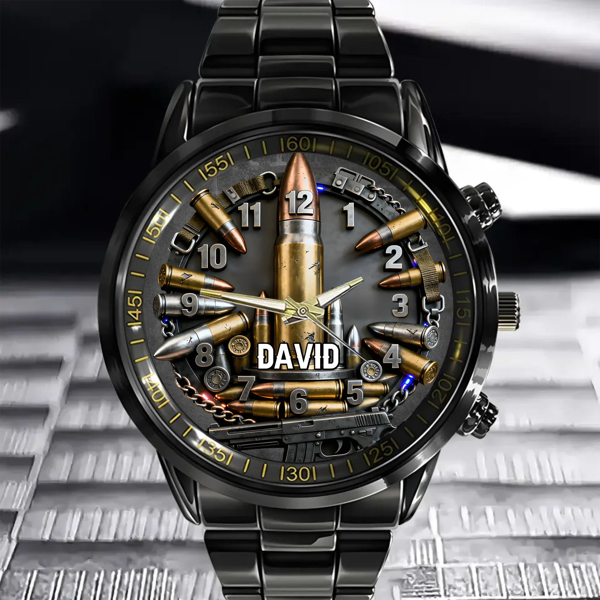 Custom Bullet Storage Depot Watch - Personalized Name - Special Personalized Gift For Him