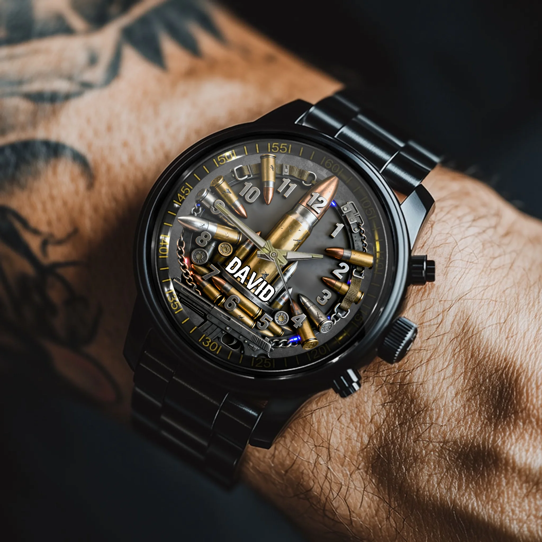 Custom Bullet Storage Depot Watch - Personalized Name - Special Personalized Gift For Him