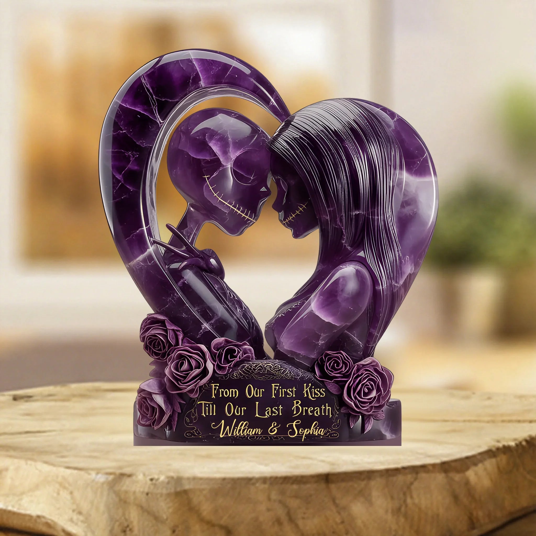 Till Our First Kiss Till Our Last Breath Customized Acrylic - Personalized Names Acrylic Plaque - Unique Decoration