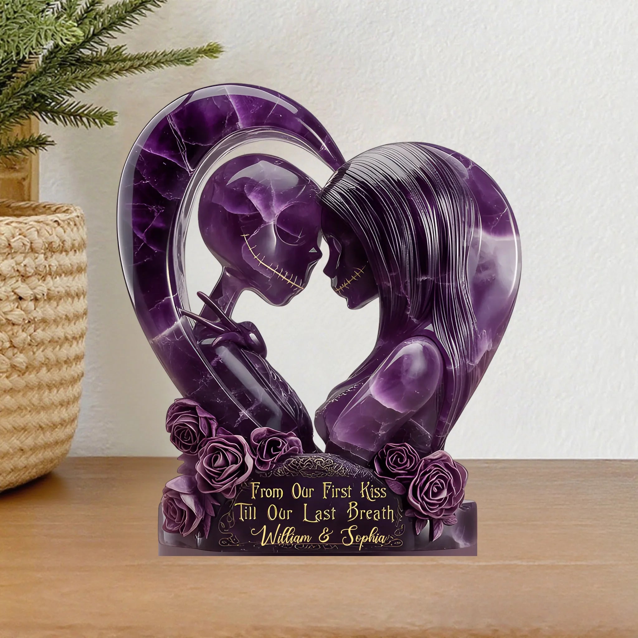 Till Our First Kiss Till Our Last Breath Customized Acrylic - Personalized Names Acrylic Plaque - Unique Decoration