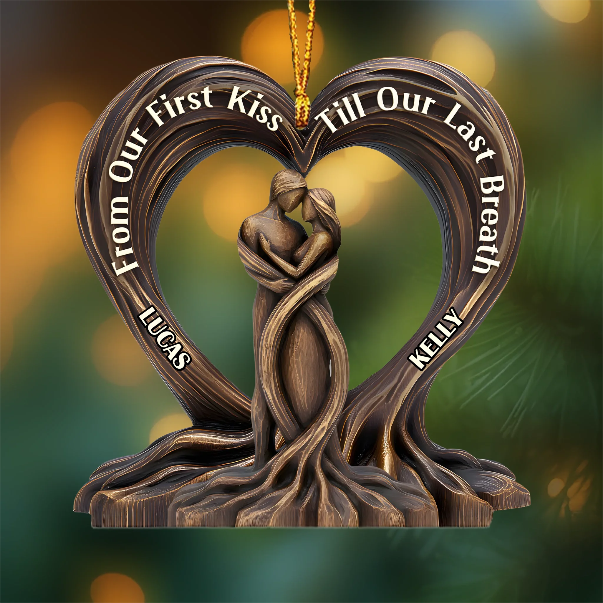 Heart Of The Trees Customized Acrylic Ornament – Personalized Name - Gift For Couples