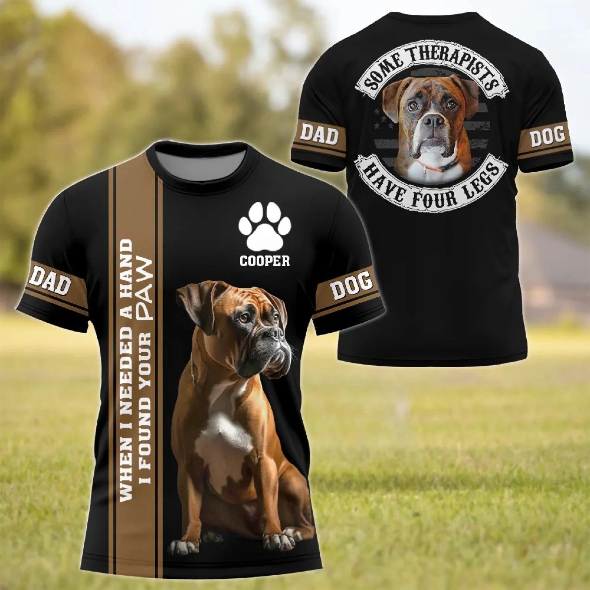 Some Therapists Have Four Legs Customized Clothing - Personalized Photo And Name – Special Gift for Dog Lovers