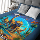 Customized Jurassic Dinosaur Blanket - Personalized Name - Gifts For Dinosaur Enthusiasts, Friend