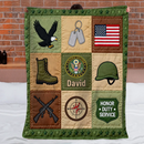 Custom 250 Years Of Honor Blanket – Personalized Branch and Name – Gift For Veteran