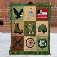 Custom 250 Years Of Honor Blanket – Personalized Branch and Name – Gift For Veteran