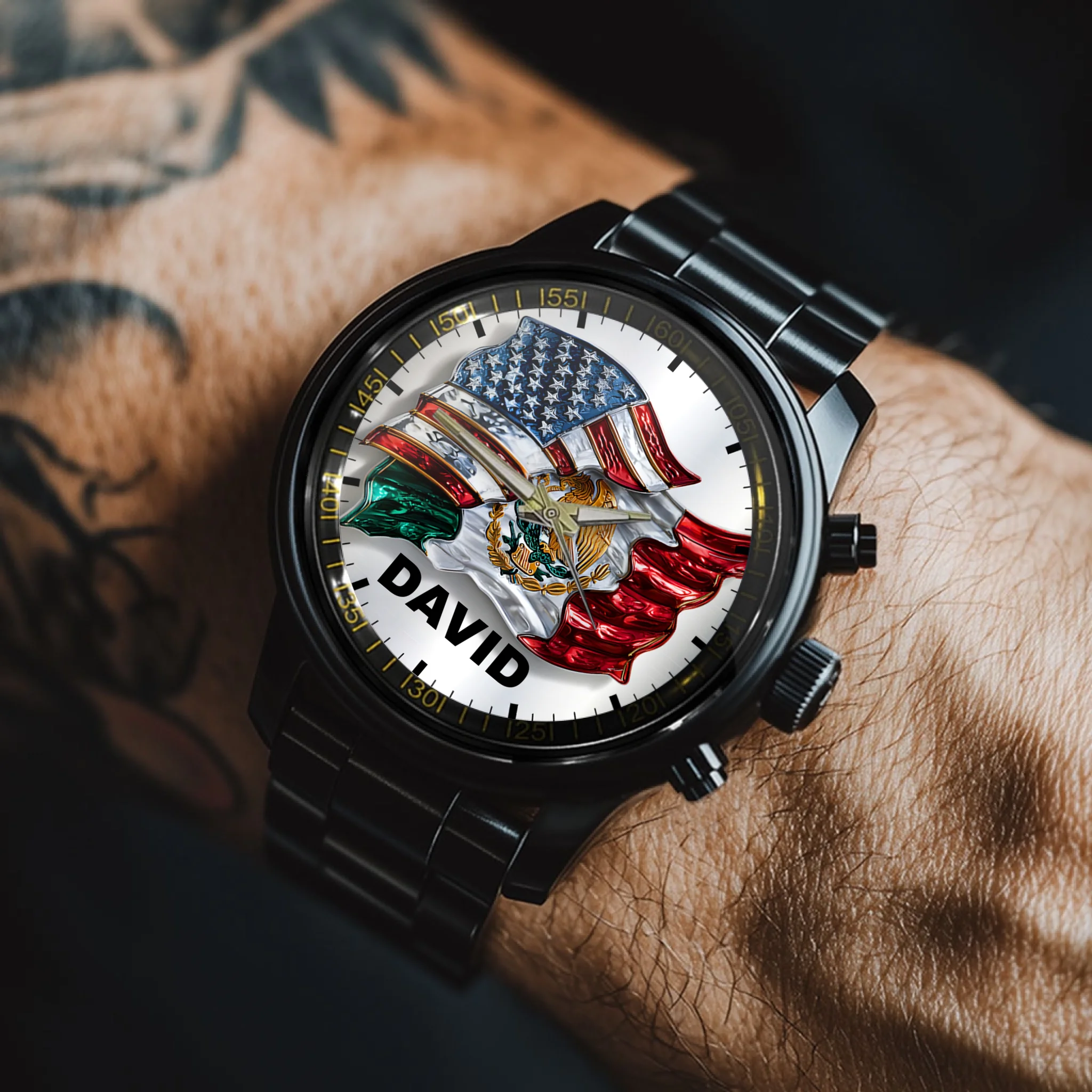 My Roots, My Timepiece  Customized Watch – Personalized Name - Gift For Expats, Friends