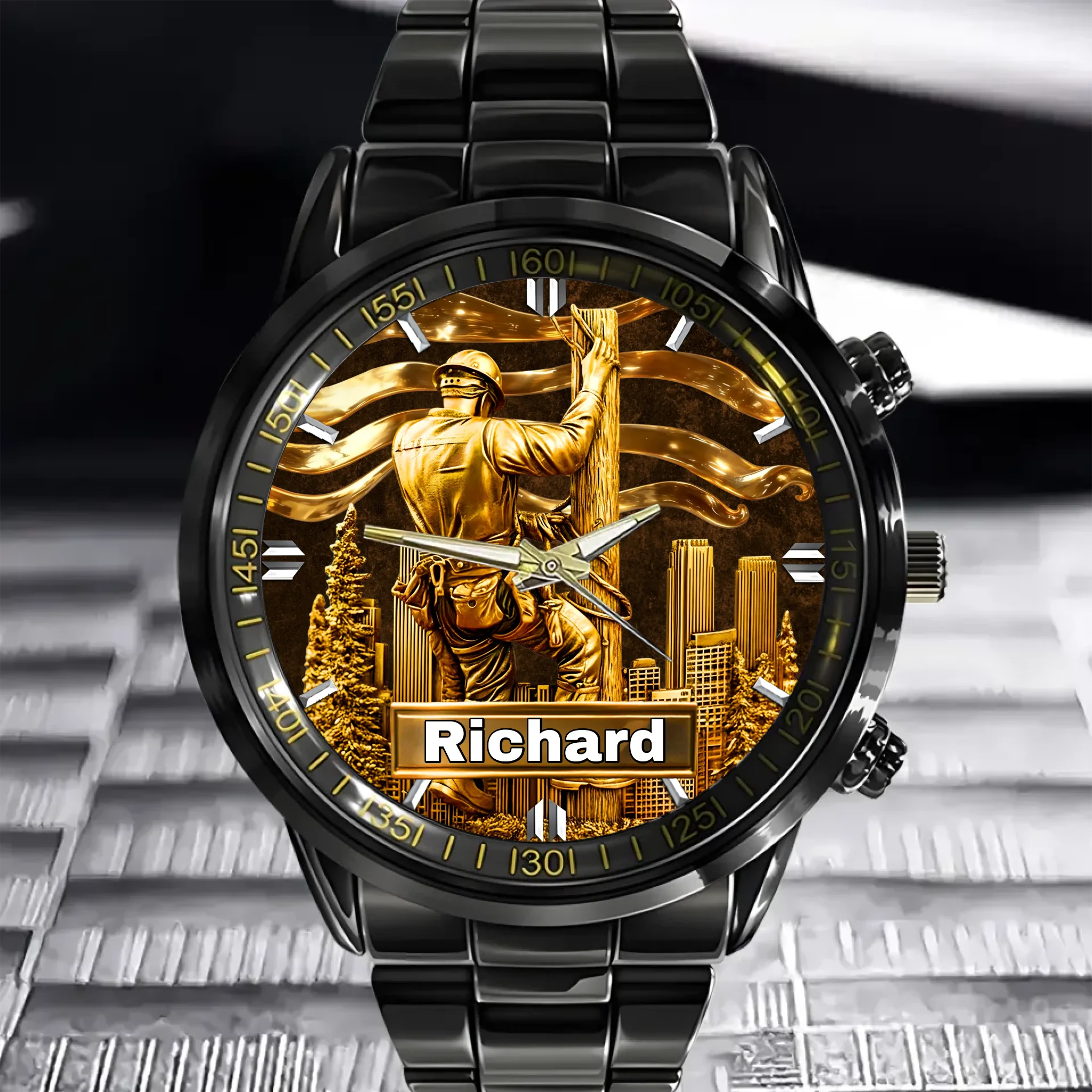 Lineworker Pride Customized Watch – Personalized Name - Gift For Lineworkers