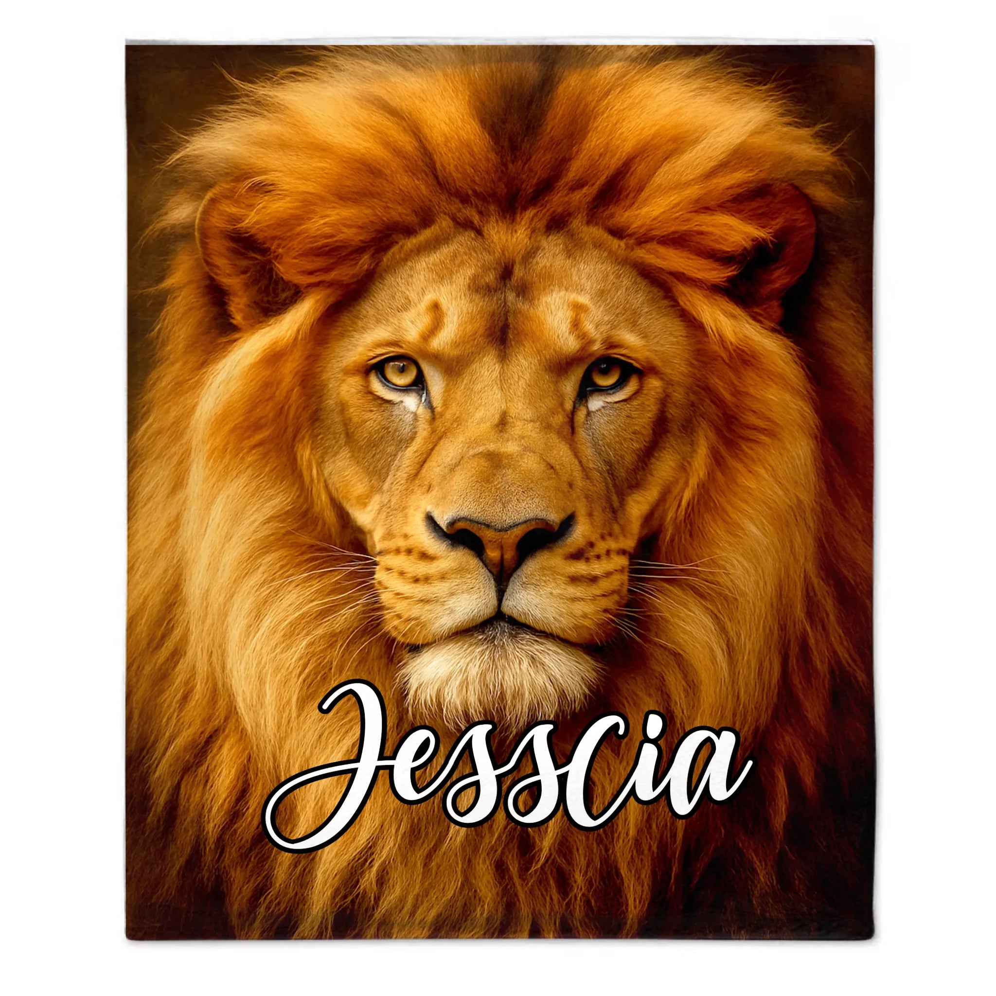 Customized Majestic Lion Blanket - Personalized Name - Gifts For Him, Her, Lion Lovers