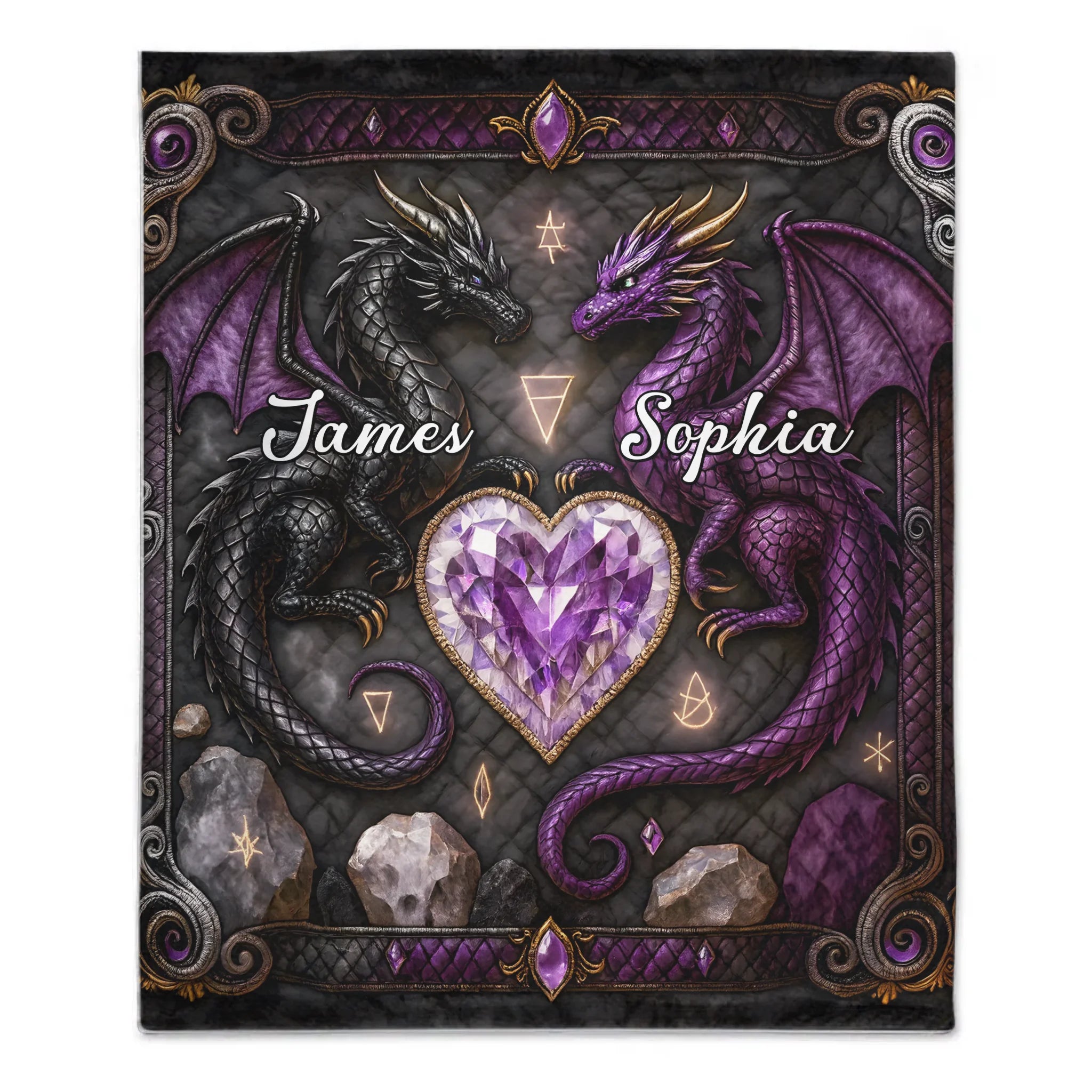 You & Me We Got This Custom Blanket – Personalized Name – Gift for Couples, Dragon Lovers